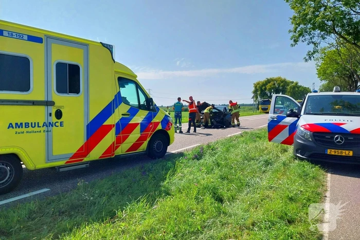 Traumahelikopter ingezet bij verkeersongeval