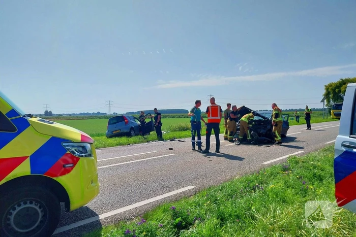 Traumahelikopter ingezet bij verkeersongeval