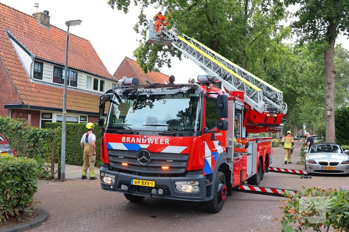 Gevaarlijke tak in boom verwijderd door brandweer