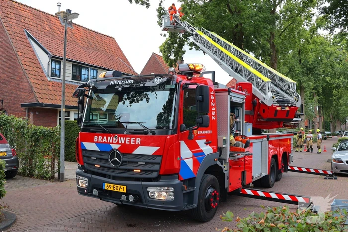 Gevaarlijke tak in boom verwijderd door brandweer