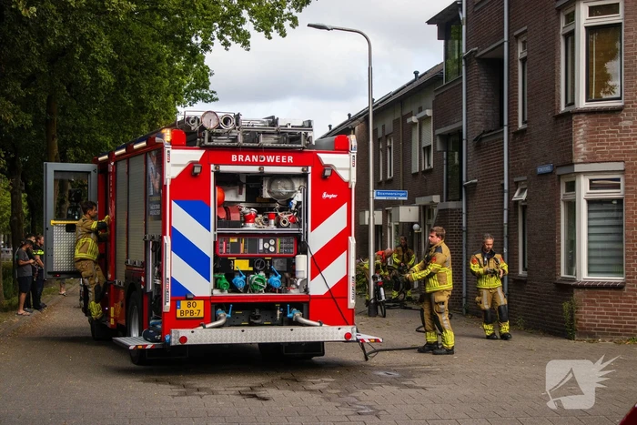 Kittens en kat gered bij brand in woning