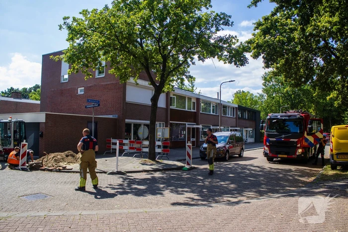 Gaslekkage tijdens graafwerkzaamheden