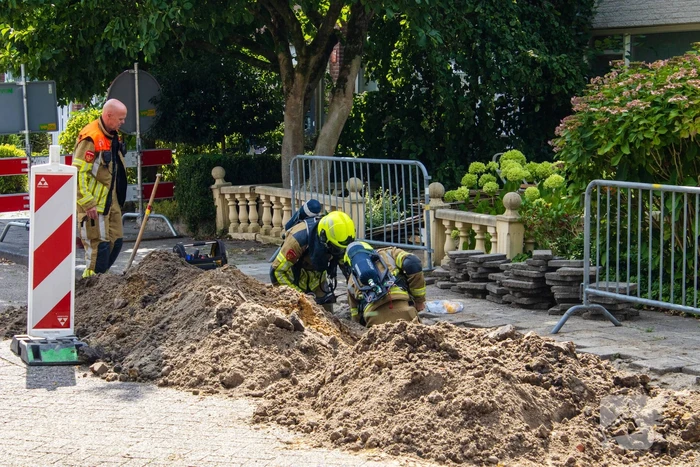 Gaslekkage tijdens graafwerkzaamheden