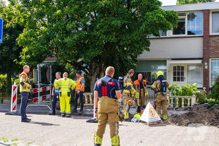 Gaslekkage tijdens graafwerkzaamheden