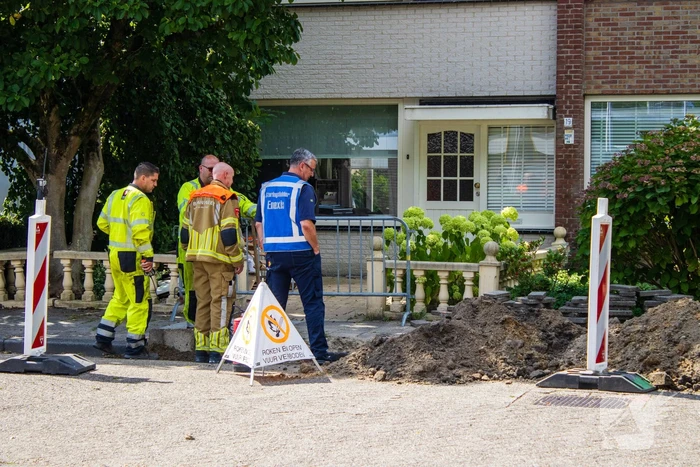 Gaslekkage tijdens graafwerkzaamheden