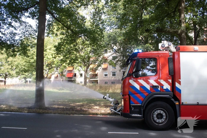 Grasmaaier veroorzaakt brand tijdens werkzaamheden