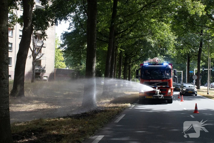 Grasmaaier veroorzaakt brand tijdens werkzaamheden