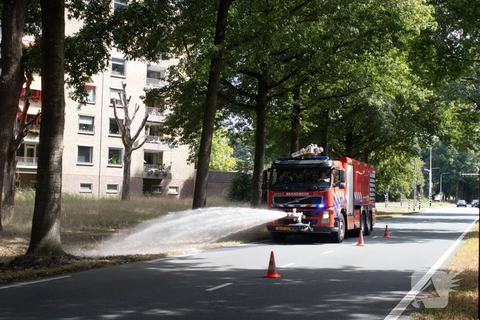 Grasmaaier veroorzaakt brand tijdens werkzaamheden