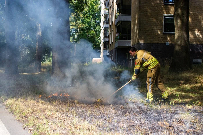 Grasmaaier veroorzaakt brand tijdens werkzaamheden