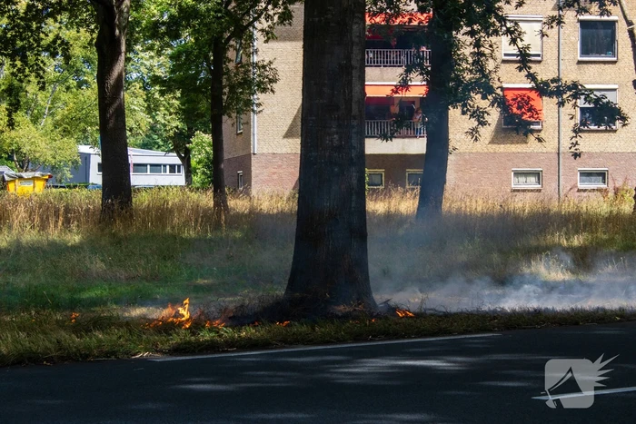Grasmaaier veroorzaakt brand tijdens werkzaamheden