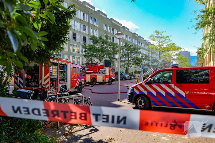 Grote brand in flatgebouw