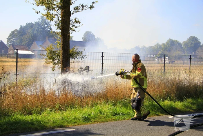 Paarden in veiligheid na bermbrand