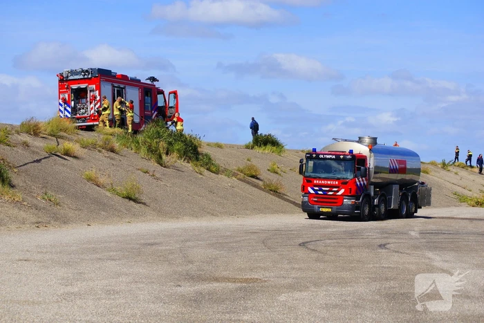 Brandweer groots ingezet na explosie