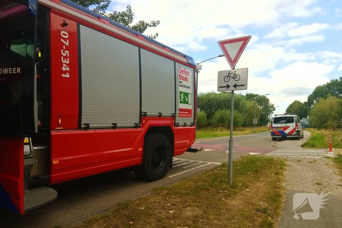 Schaap in nood gered door brandweer