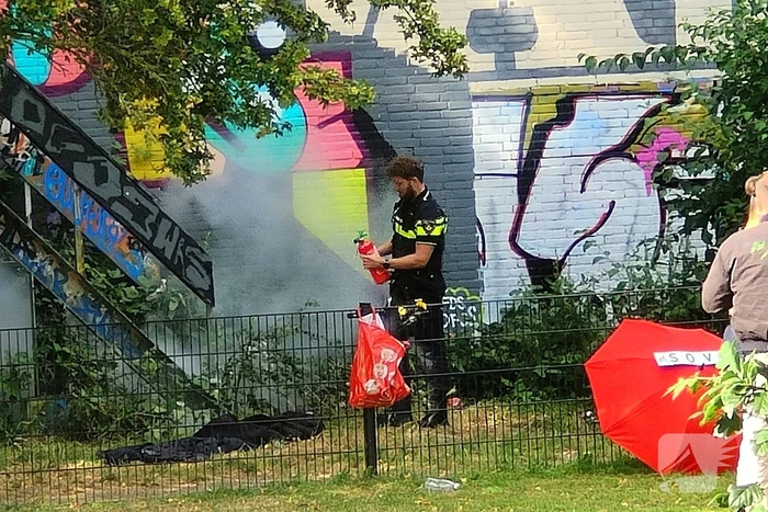 Politie grijpt in bij skatepark brand