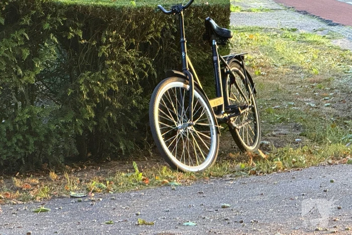 Auto botst tegen lantaarnpaal en fietser aangereden