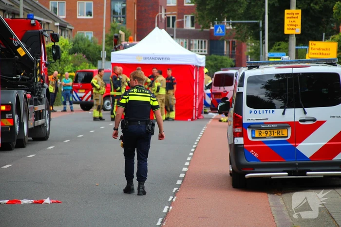 Ongeval tussen fietser en vrachtwagen
