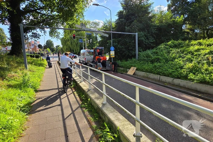 Viaductschade door graafmachine