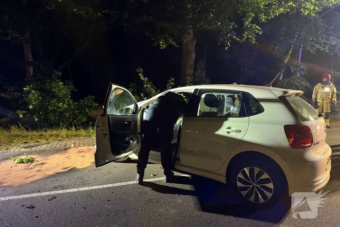 Man gewond na botsing tegen boom