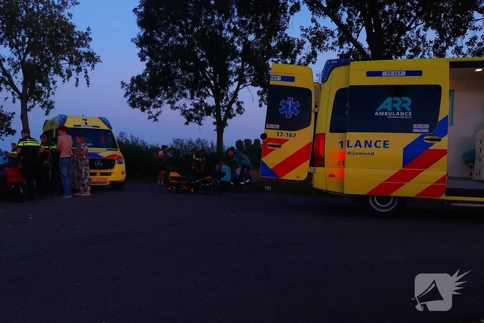 Ongeval tussen wielrenner en scooter