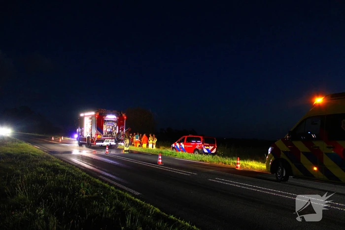 Fiets bij sloot zorgt inzet hulpdiensten