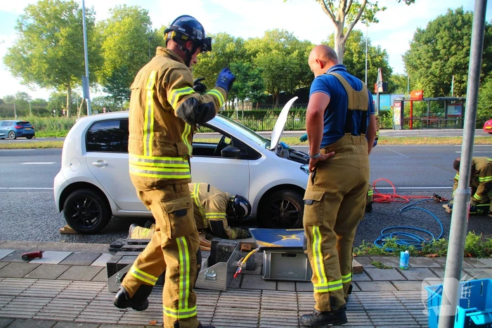 Kat bevrijdt uit motorcompartiment