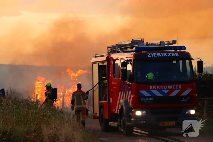 Bermbrand zet natuurgebied in vuur