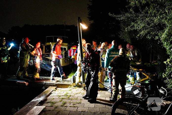 Reddingsactie na ongeluk op boot