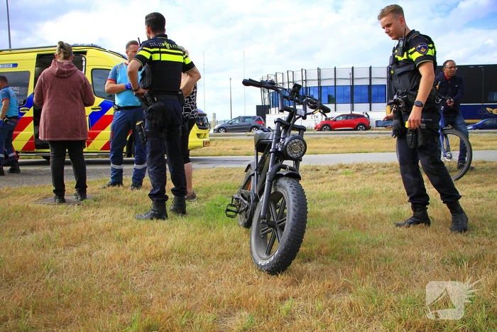 Fatbiker en fietser botsen op elkaar