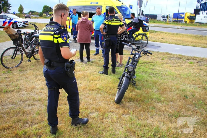 Fatbiker en fietser botsen op elkaar