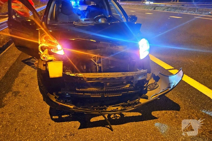 Kop-staartbotsing op snelweg