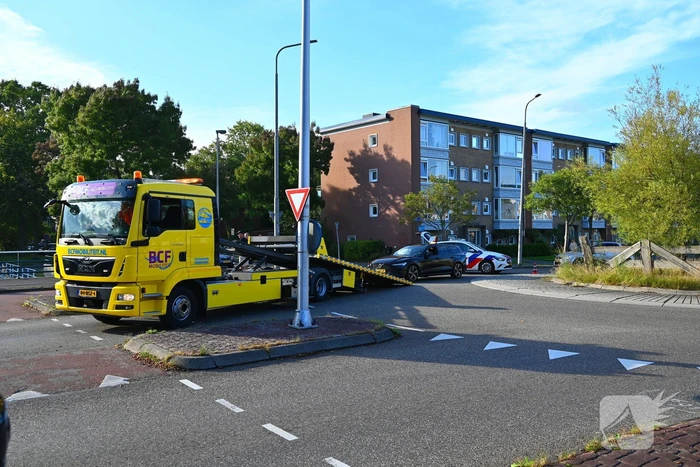 Kettingbotsing met drie voertuigen