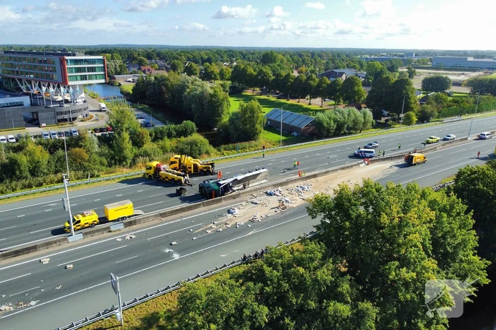 Vrachtwagen ongeval zorgt voor verkeerschaos