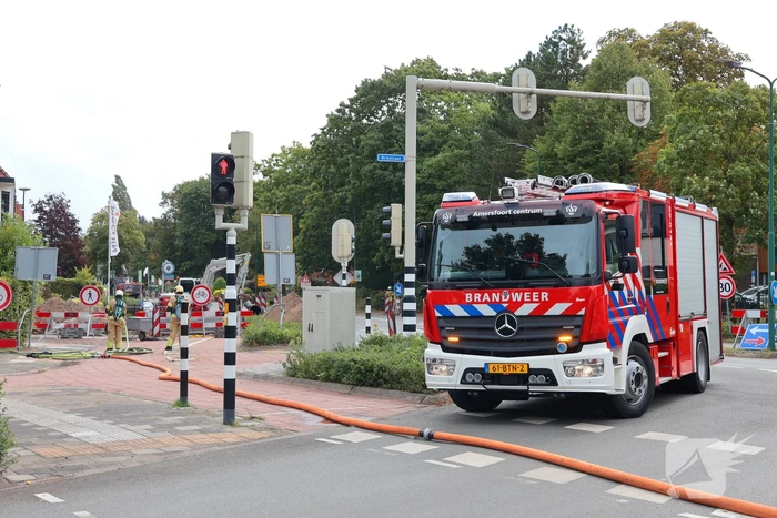 Gaslekkage na graafwerkzaamheden zorgt voor spoedinterventie