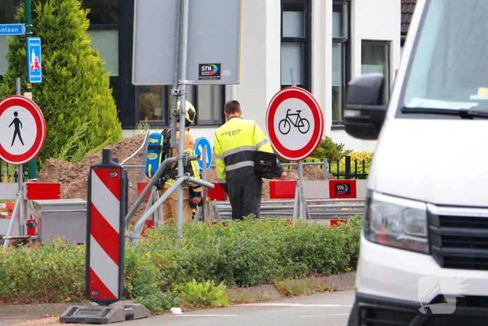 Gaslekkage na graafwerkzaamheden zorgt voor spoedinterventie