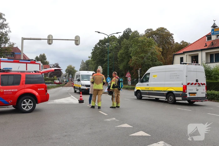 Gaslekkage na graafwerkzaamheden zorgt voor spoedinterventie