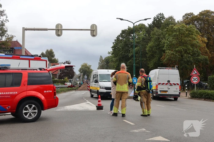 Gaslekkage na graafwerkzaamheden zorgt voor spoedinterventie