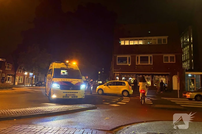 Fietser aangereden op rotonde
