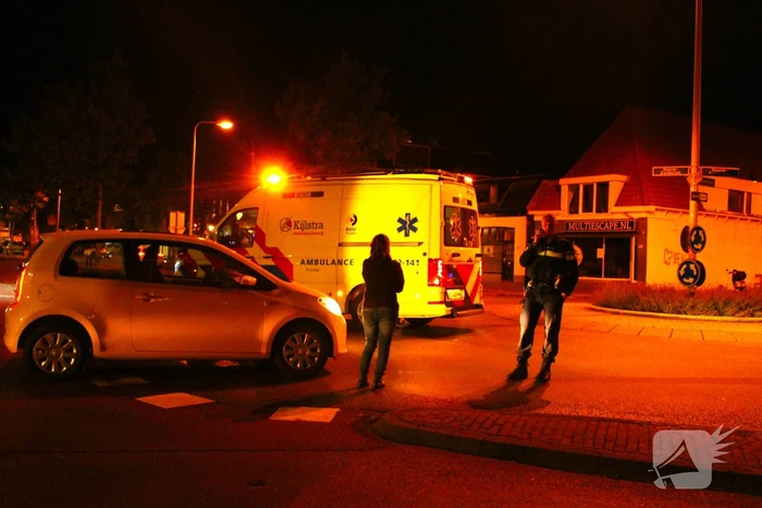 Fietser aangereden op rotonde