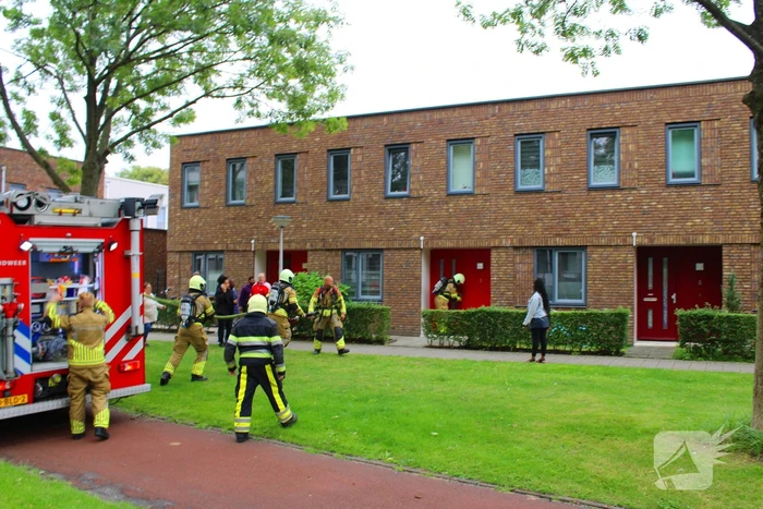 Rookontwikkeling door pan op het vuur