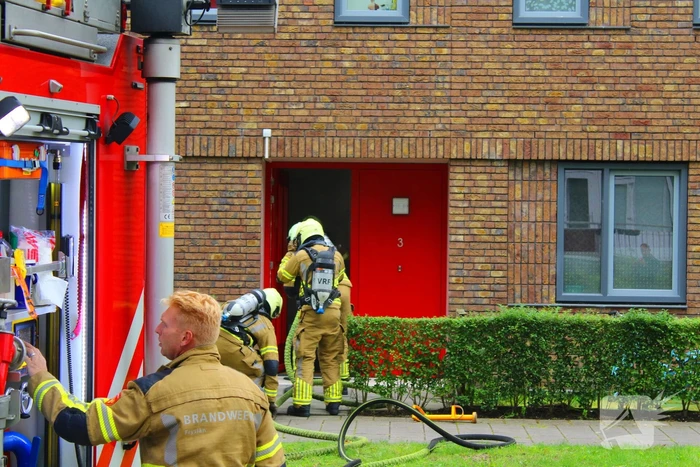 Rookontwikkeling door pan op het vuur