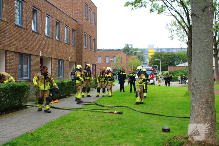 Rookontwikkeling door pan op het vuur