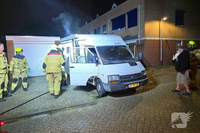 Brand in camper snel onder controle