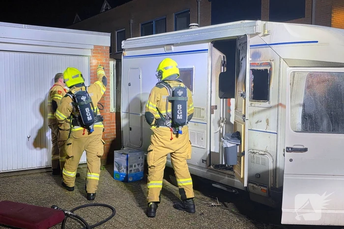 Brand in camper snel onder controle