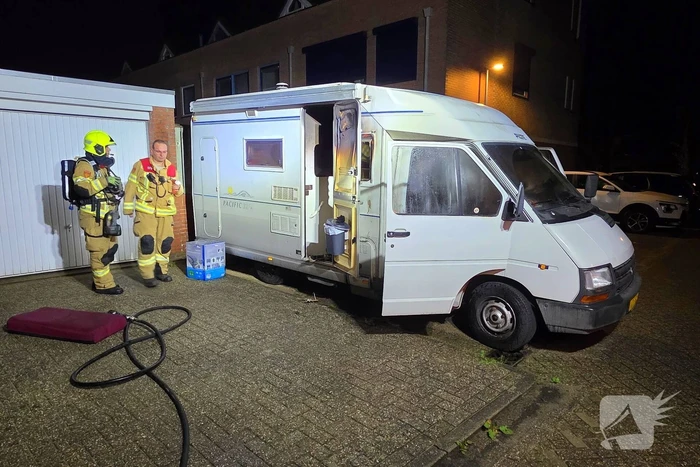 Brand in camper snel onder controle