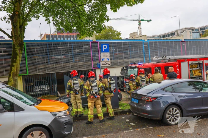 Brand in parkeergarage leidt tot grote hulpverlening