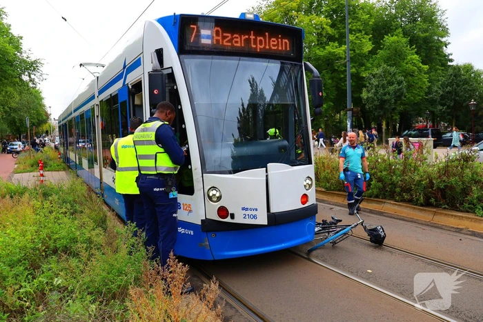 Fietser gewond na aanrijding met tram