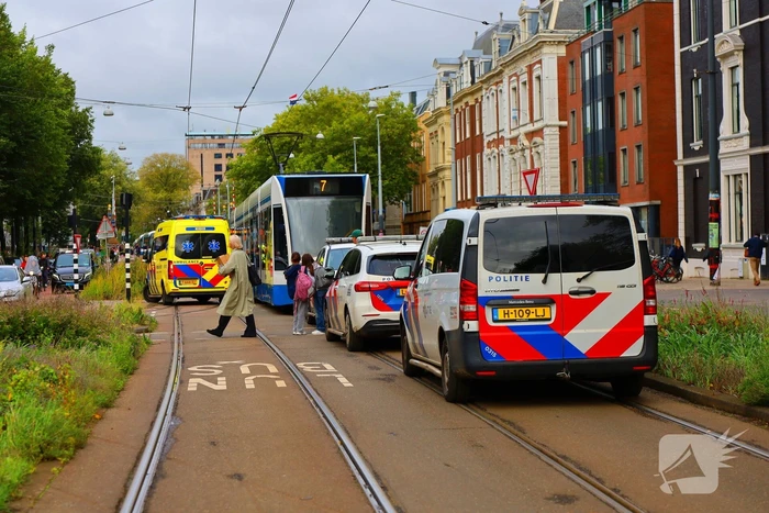 Fietser gewond na aanrijding met tram