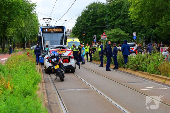 Fietser gewond na aanrijding met tram