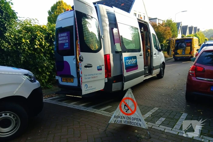 Gaslek bij graafwerkzaamheden
